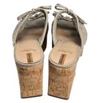 Sam Edelman The Dova Cork Heel Platform Tie Detail Square Toe Beige Gold 8.5 Photo 4