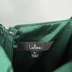 Lulus ‎ Down To Dance Emerald Green Satin Gathered Tulip Midi Dress Size XL Photo 8