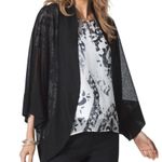 Chico's  | L / 12-14 | Riley Kimono-Sleeve Sheer Lightweight Open Front Cardigan Photo 4
