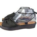 Dries Van Noten Dries‎ Van Noten Womens Black Fabric Lace Up Ankle Tie Flats Sandals Size 38 Photo 0