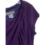 Jessica Howard  Purple Midi Cocktail Dress Petites Cowl Neck Womens Size 4P Photo 3