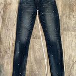 EXPRESS  Pearl embellished skinny jeans Women’s size 2 Casual Mid rise Ankle Photo 8
