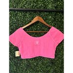 Free People  Movement Magenta Minx Crop Top Sz Large NWT Photo 2