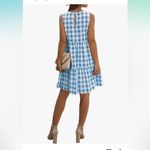 Womens Plaid Sleeveless Babydoll Dress. Blue Size XL Photo 6