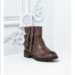 Qupid  Walsh-04 Black PU double buckle Booties Photo 1