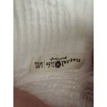 Natural Life  Cotton Gauze Shirt L/ XL White Raw Edge Off Shoulder Boho Coastal Photo 5