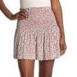 Elodie Womens Floral Smocked Elastic Waist Mini Skirt M Multicolor NWT Photo 0