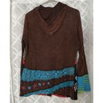 Rising International Hoodie Jacket Nepal Women Cotton Hippie Flower Patch Sz XL Photo 6