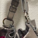 Cole Haan Y2K Vintage  Metallic Silver Leather Bucket Bag Photo 6