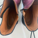 VeraCruz Artisan Distressed Leather Bootie Shoes Plum and Black Euro 38 US 7.5 Photo 9