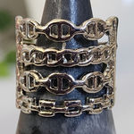 Silver Multi Chain Link Ring Photo 0