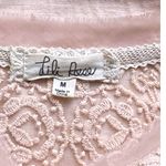 Lila Rose LILY ROSE Boho Light Pink Lace Short Sleeve Bohemian Top ~ Women's Size MEDIUM Photo 5
