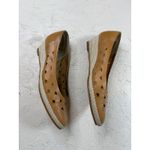 Town & Country Shoes Tan Leather Cutout Espadrille Wedge Heels Size 10 N Brown Photo 3