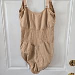 Beige Ribbed Bodysuit Shapewear Tummy Control Womens Size XL Tan Photo 5