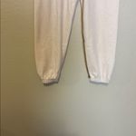 Boys Lie  Head In The Clouds Velour Velvet Jogger Sweatpants in Light Peach Pink Photo 3