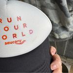 Saucony Black and White Trucker Hat with Mesh Back Photo 7