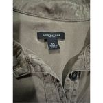 Ann Taylor 100% Silk Bronze Brown Cargo Utility Shirt Dress sz 14 Photo 2