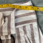 Anthropologie ‎ Beige and White Striped Linen Blend Pants Size 4 EUC Photo 5