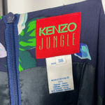 Vintage Kenzo Jungle Navy Blue Rose Floral Sleeveless Mini Dress Photo 3