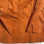 Y2K Vintage Anni Kuan 70s Style Faux Suede Jacket Orange Medium Orange Photo 1