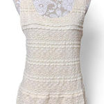 Max Studio Romantic Cream Lace Frilly Tank Top  Size Large Cottage Core Photo 0