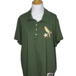 Disney Parks Enchanted Tiki Room Bird Rosita Green Polo Shirt Size 2X Womens Photo 8