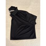 Adidas CLIMALITE Black Athletic Golf Polo Shirt Women's Large Photo 4