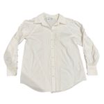 Prabal Gurung x RTR Poplin Split Sleeve Tuxedo Shirt in White, Size US 4 White Photo 3