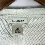 L.L.Bean Cardigan M Ivory Cotton Knit Duster Longline Minimalist Coastal Grandma Size M Photo 1