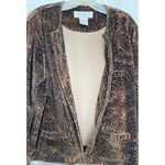 Jones New York  Jacket Women Brown Animal Print Full Zip Long Sleeve - Size L Photo 3