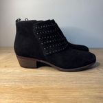 Lucky Brand  Belrose Black Suede Ankle‎ Booties 8.5W Studded Western Boho Chic Photo 2