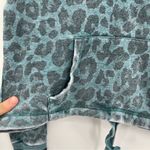 Vintage Havana  Turquoise Leopard Print Pullover Hoodie Size Small Photo 3