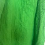 Nation Ltd  Adele Midi Dress Gauzy Cotton Relaxed Summer Lime Green size M Photo 5