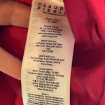 Claudie Pierlot red collarless full zip coat jacket ruffle shoulder 38 US 6 Photo 8