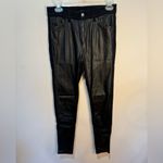 Alexander McQueen  Black Faux Leather Skinny Jeans‎ sz 25 Photo 2