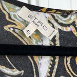 Etro Paisley Printed Stretch Mesh Knit Blouse | Black Multi | 40 (US 4) Photo 7