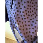 BCBG eneration Long Sleeve Semi Sheer Polka Dot Shirt Purple Women's Size Large Photo 3
