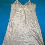 Size Large Vera Satin Sequin Slip Dress White Photo 1