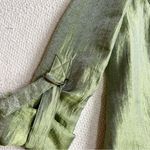 Elementz Y2K Vintage Metallic Green Button-Up Jacket Photo 3