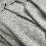 Karen Kane L Oversized Embroidered Sweater Gray front pockets Lagenlook Photo 8