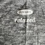 Old Navy  Womens T Shirt Top Graphic Print Short Sleeve V Neck Gray Teal Large Photo 6