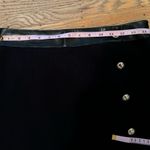 White House | Black Market  Black Skirt Front & Waist Leather Trim Accent Size 4 Photo 5