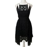 Free People  Just Like Honey black lace sleeveless mini dress size 0 Photo 2