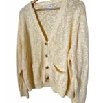 J Crew Womens Yellow Beach Button Up Cardigan Sweater Marled Knit Size 3X Preppy Photo 1