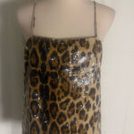 Forever 21 Leopard Print Sequin Cami Top L | Party Club Y2K Animal Print Photo 0