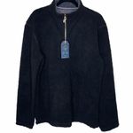 Weatherproof new π Vegan Sherpa 1/4 Zip Pullover Sweatee Sweatshirt π Black Photo 2