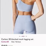 Carbon38 Blocked Mesh One Shoulder Bra In Pale Blue/nude Blue Size L Photo 1