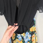 Club Monaco Coran Floral Flutter-Sleeve Cutout Midi Dress Size 8 Photo 9