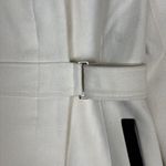 Via‎ Spiga Womens Wool Peacoat Coat Sz 6 Cream Black Trim Mid Length Ivory Photo 3