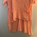 Free People Sweater Melange Oversized Sweater Tunic Linen Blend Orange Sz XS EUC Photo 6